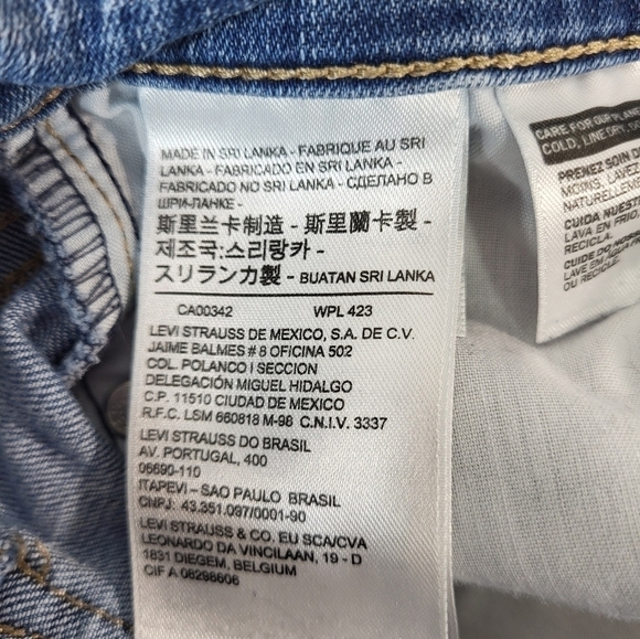 Levi's 711 Skinny Distressed Blue Denim Jeans - Picture 7 of 8